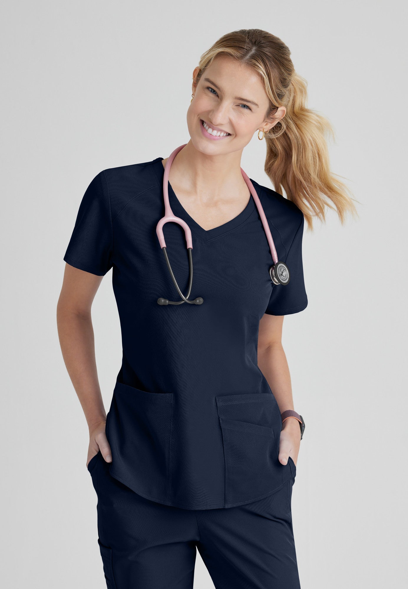 Breeze Top - Navy - Jen's Scrubs